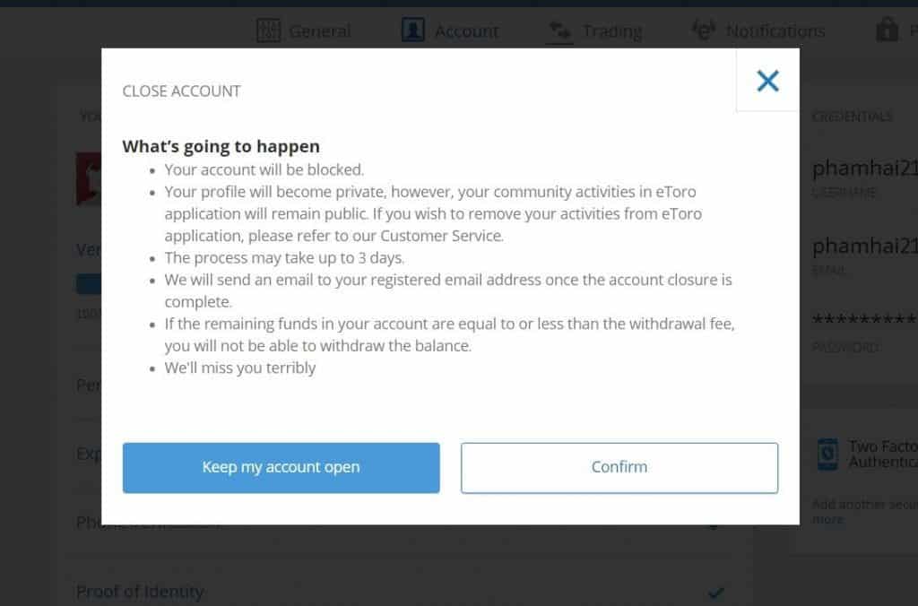 How To Close Etoro Account | We Compare Brokers