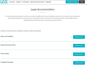 LCG Legal documentation