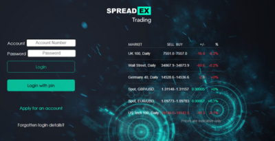 spreadex broker homepage